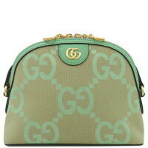 Gucci Jumbo GG Ophidia Shoulder Bag Beige Brown Green Crossbody - Picture 1 of 8